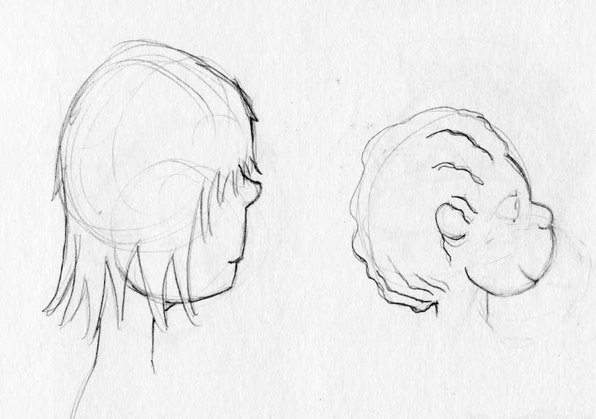 sketch:profile of kids